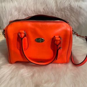 Neon hot pink Coach Handle Crossbody